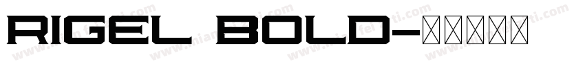rigel bold字体转换